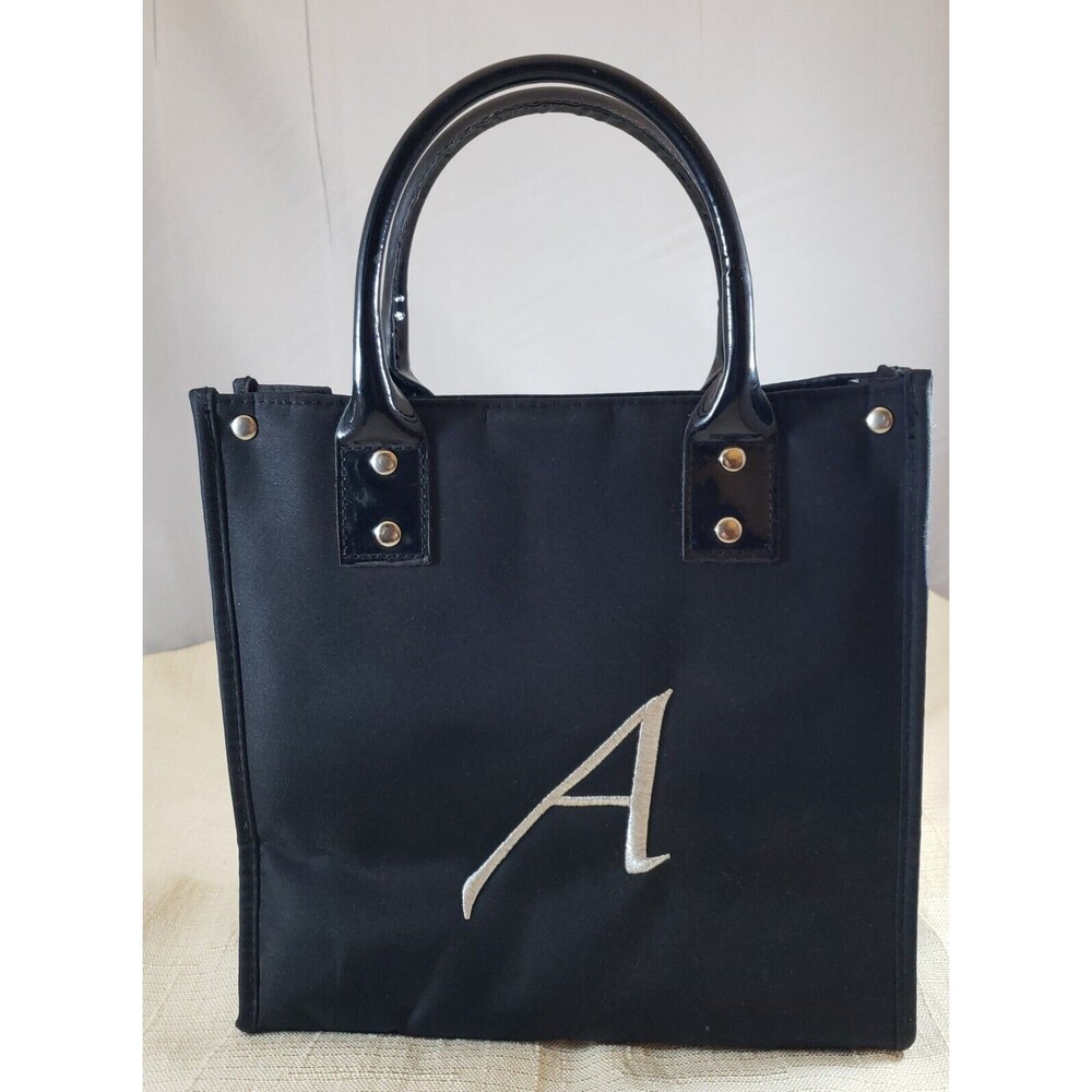 Danielle by Upper Canada Embroidered "A" Insulated Black Lunchbox with Handles